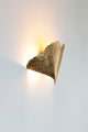 Applique Ginkgo Tre a 2 luci martellata 32x10cm oro 