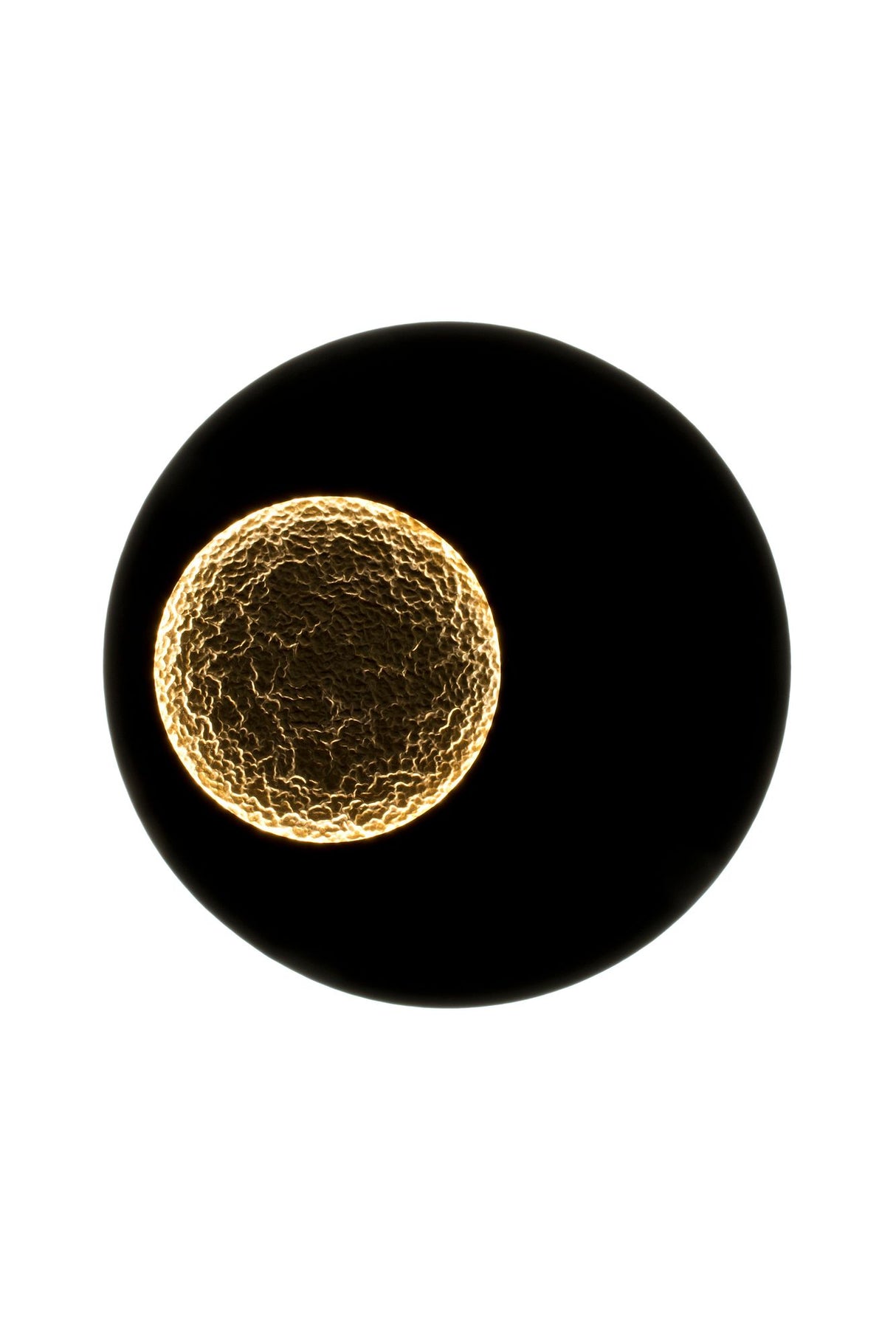 LED-Wandlampe Luna Gigante Xl dimmbar gehämmert mit Scheibe