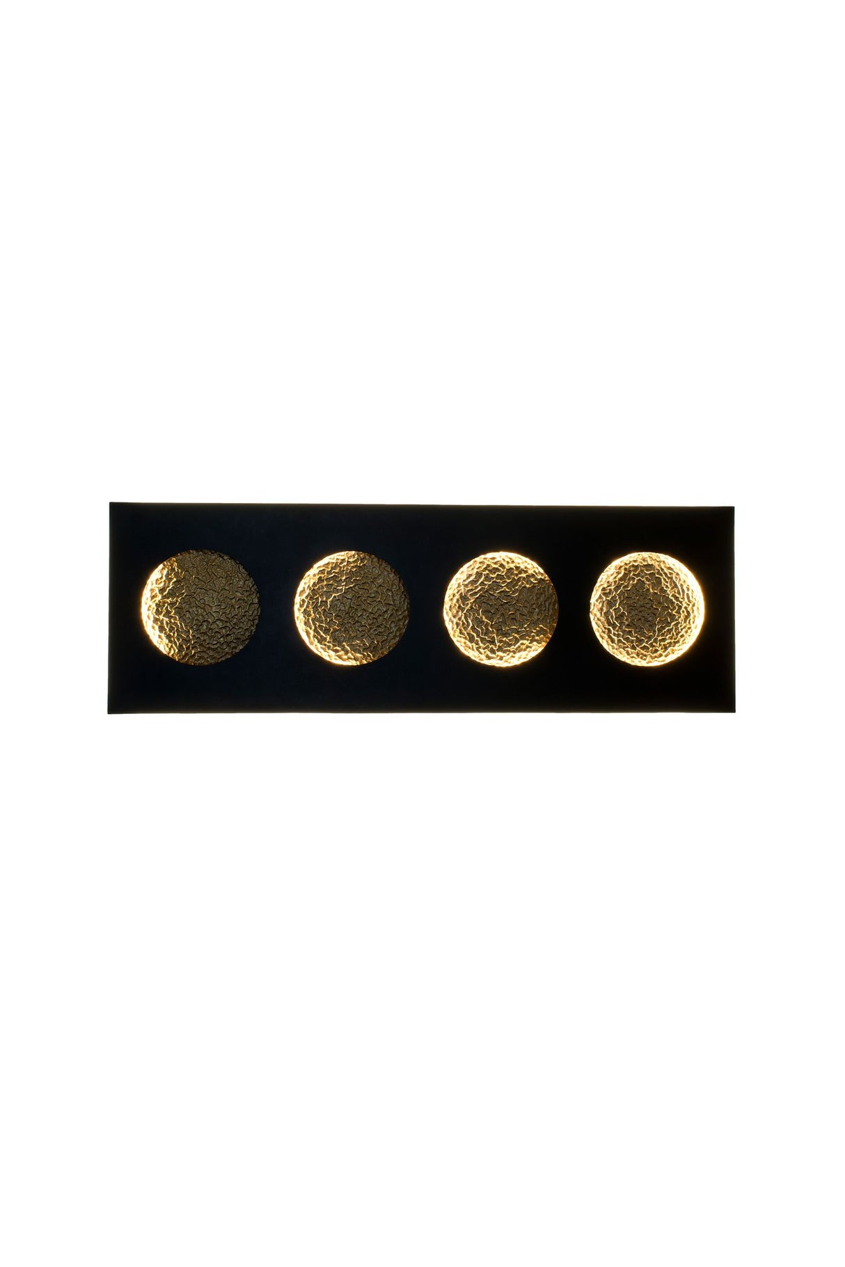 LED-Wandlampe Fasi della Luna dimmbar gehämmert mit Scheibe