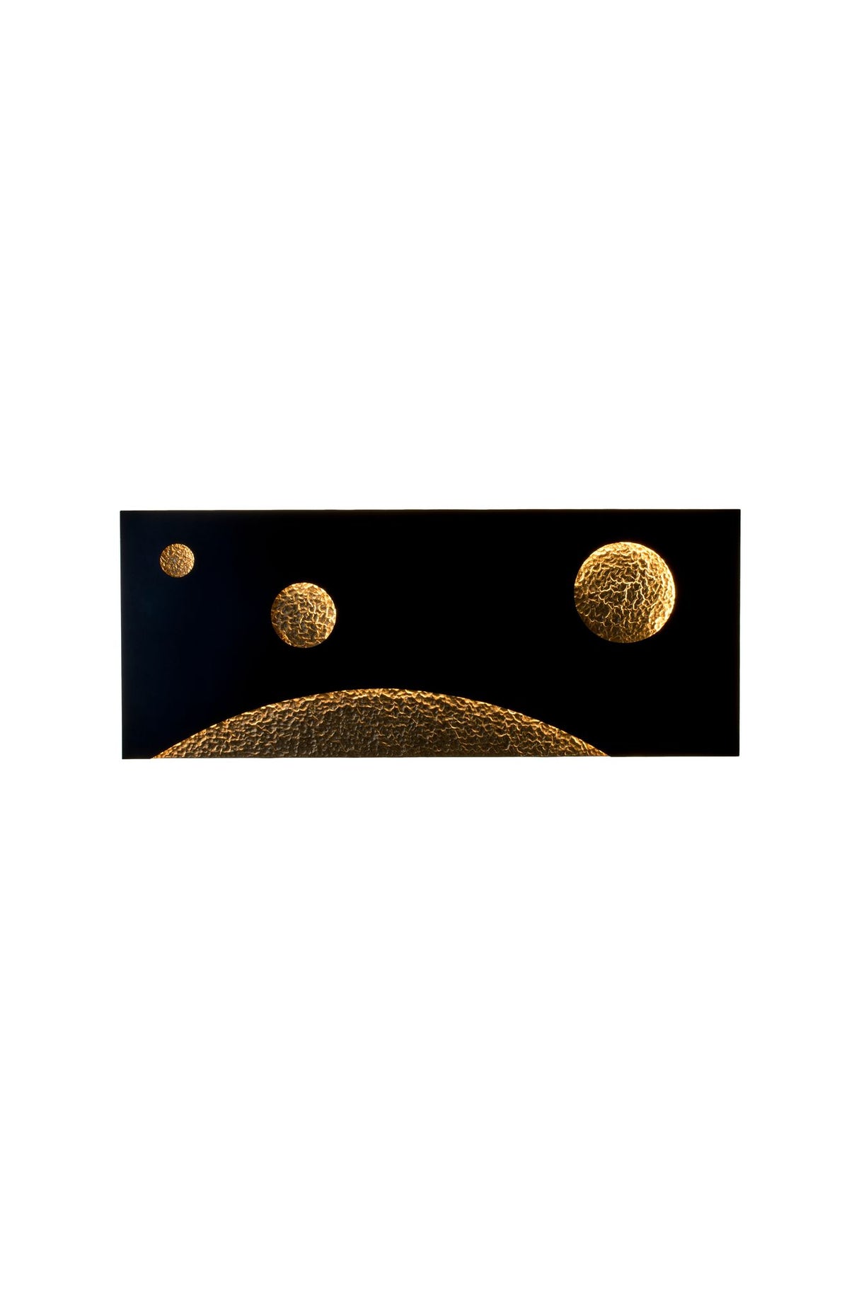 Lampada da parete LED Galassia dimmerabile martellata 150x4 cm Oro 