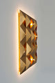 LED-væglampe Pyramide med 17 lyskilder dæmpbar 80x5 cm guld 