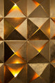 LED-væglampe Pyramide med 17 lyskilder dæmpbar 80x5 cm guld 