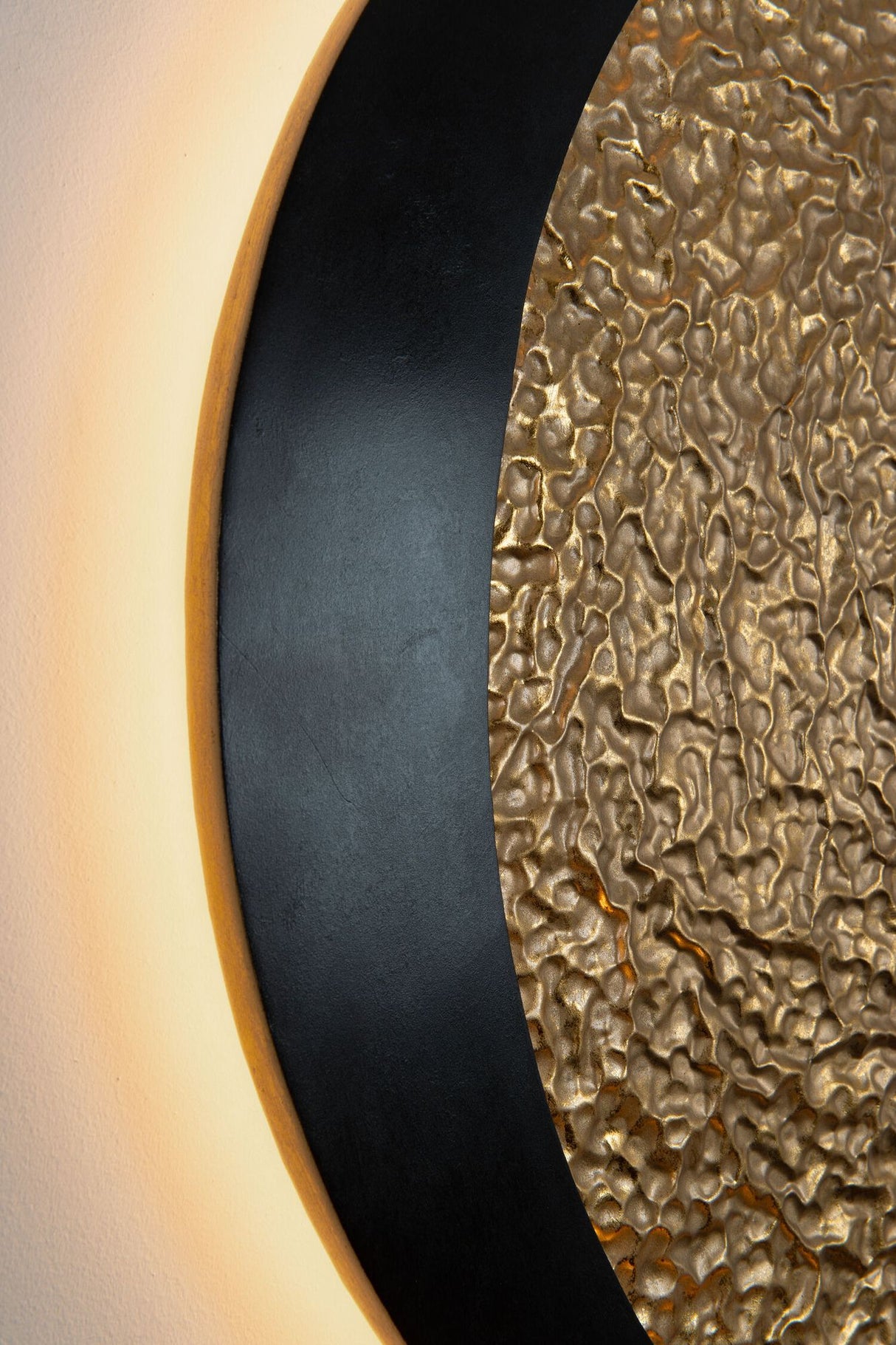 LED-væglampe Luna Crescente dæmpbar rund Ø 65 cm guld 