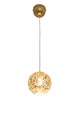 Lampada a sospensione Cappuccino alogena rotonda Ø 13 cm oro 
