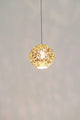 Lampada a sospensione Cappuccino alogena rotonda Ø 13 cm oro 