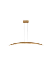 LED-Hängeleuchte Costellazione 5-flammig dimmbar 122x5cm aus Eisen, goldfarben, über Esstisch oder Tresen