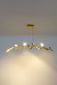 Pendelleuchte Riso 11-flammig 130x30cm Gold