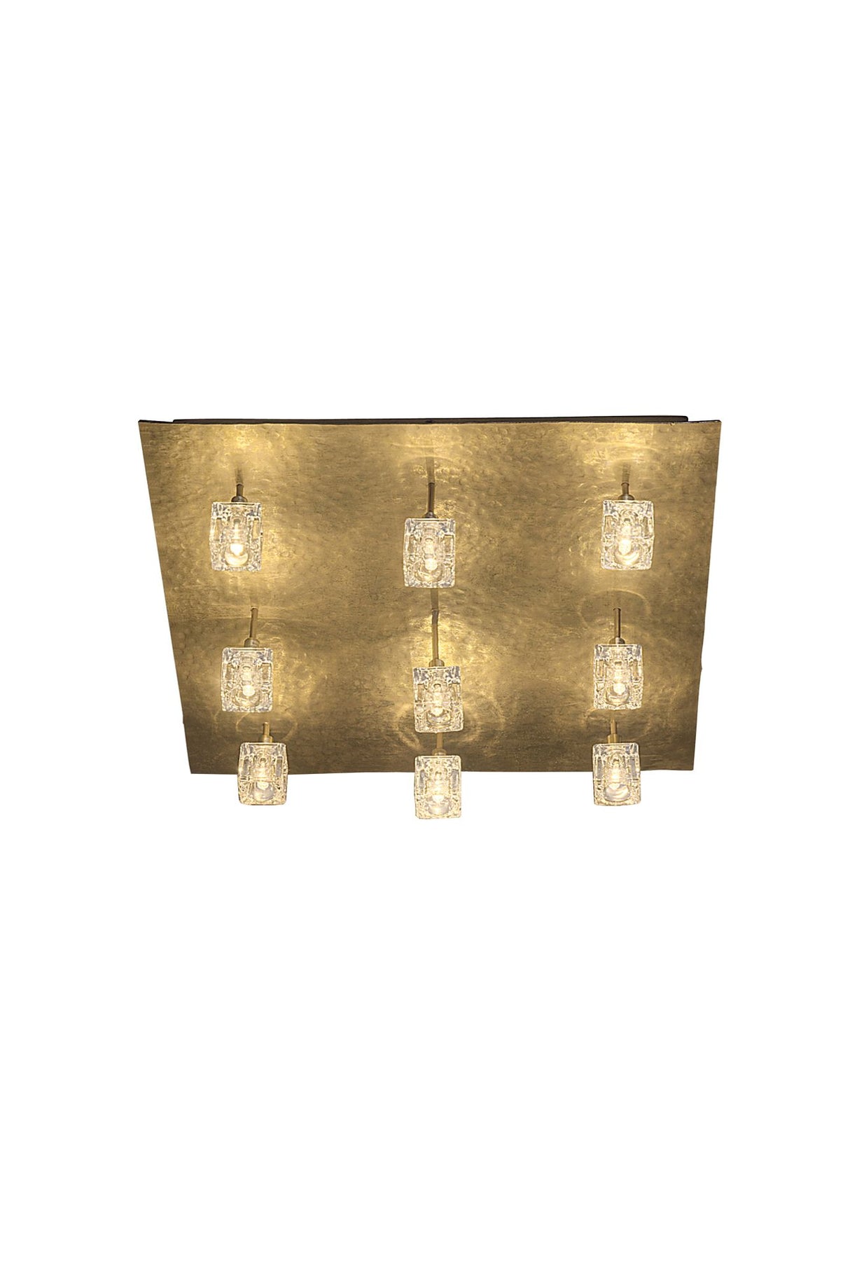 Deckenleuchte Lucente 9-flammig Kristall Glas 40x40cm