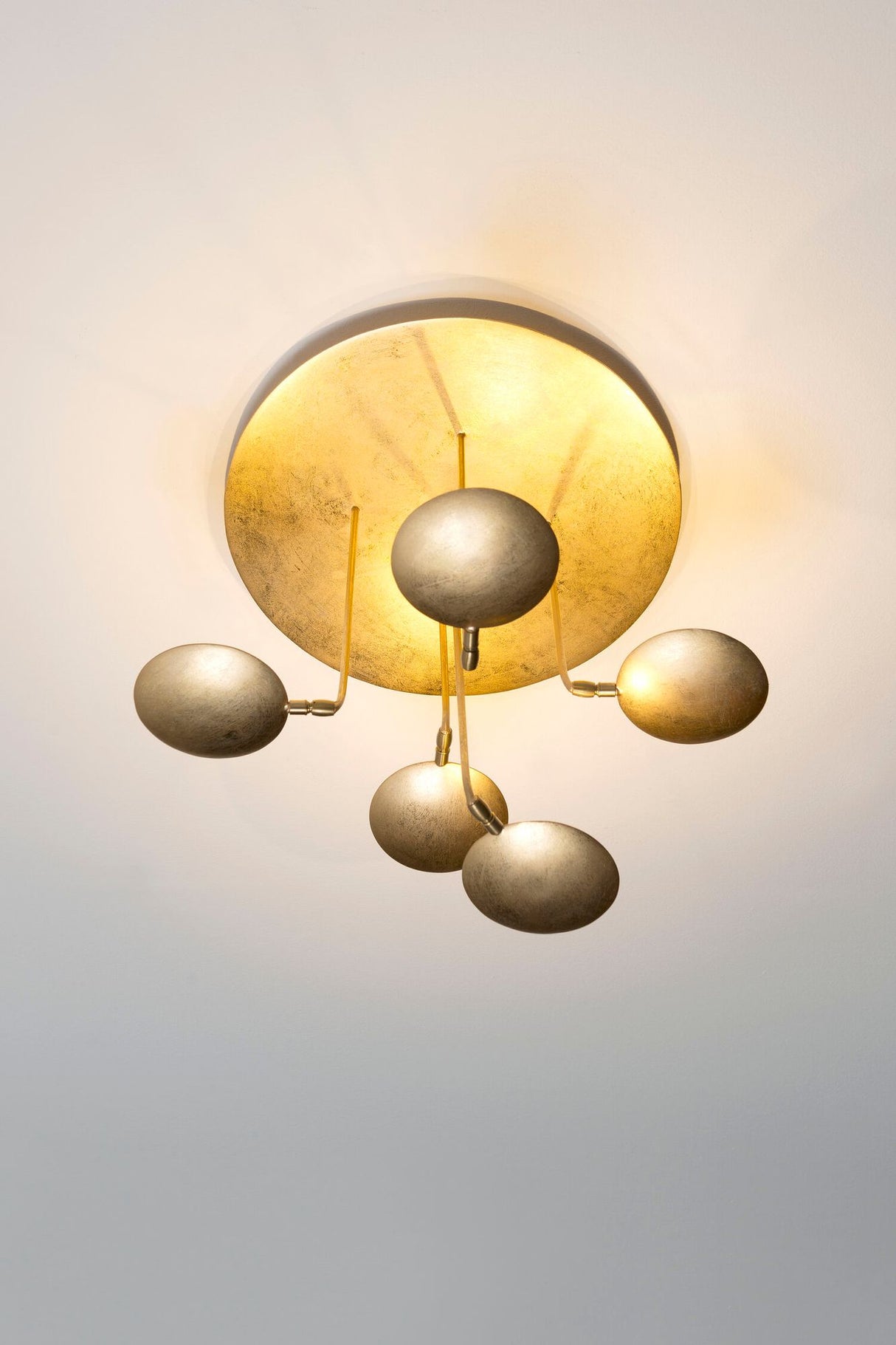 LED-Lampada da soffitto Trasformista a 5 luci dimmerabile con snodo sferico 