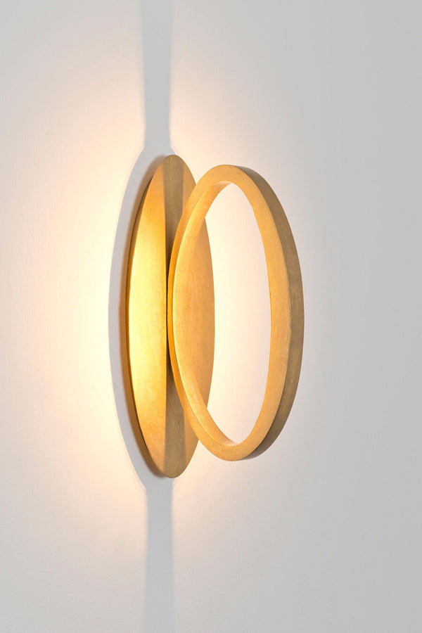 LED-Deckenleuchte Asterisco Oval 3-flammig dimmbar goldene ovale Design-Deckenleuchte von Holländer