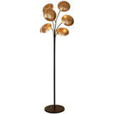 Lampa stojąca Nuvola 6-płaszcza 168 cm żelaza, brązowy złotą