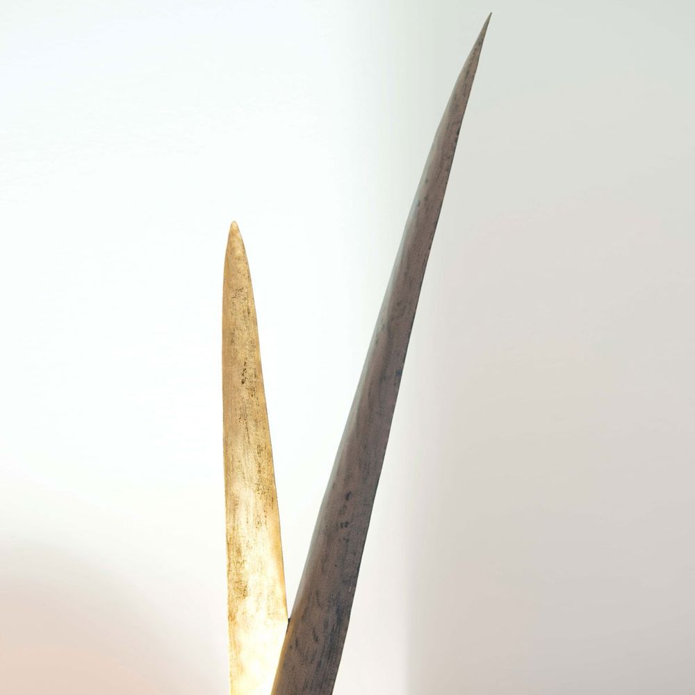 Stående lampe palustre jernbrunt-sort guld