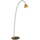 Stehleuchte Snail One Eisen Braun-Schwarz-Gold mit elegantem Design und stilvollem Schirm.
