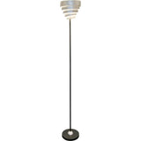 Stehleuchte Banderole Eisen Schwarz-Silber