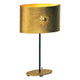 Tischleuchte Sun Oval Eisen Gold-Braun-Schwarz mit sonnigen Design und eleganter Basis.