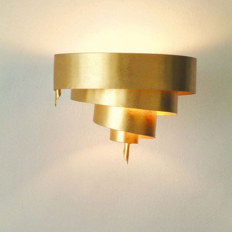 Wandleuchte Banderole Eisen Gold von Holländer, goldfarbene Metallbögen für warmes Licht und edles Wanddesign
