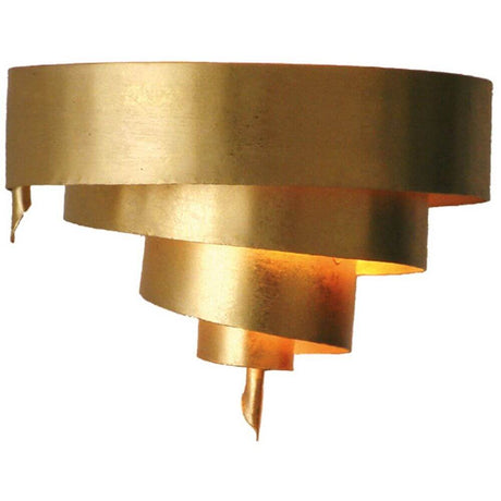 Wandleuchte Banderole Eisen Gold von Holländer, goldene Design-Wandleuchte mit verschlungenen Metallbögen für warmes Licht