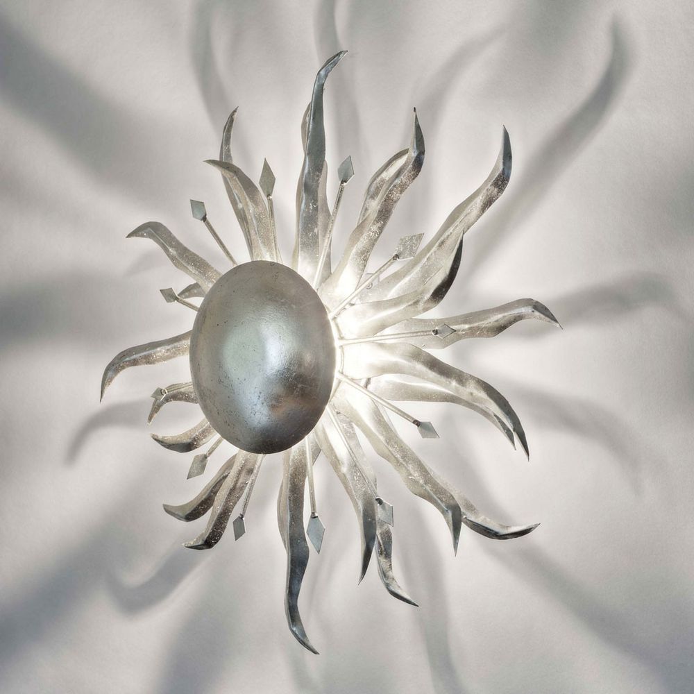 Wall Lamp Sun Piccola Iron Silver