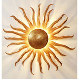 XXL Wandleuchte Sonne Gigante Ø 100cm Goldfarben