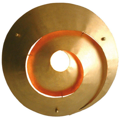 Candeeiro de teto de 3 luzes Snail One Ferro Dourado com um design elegante em espiral na cor dourada.