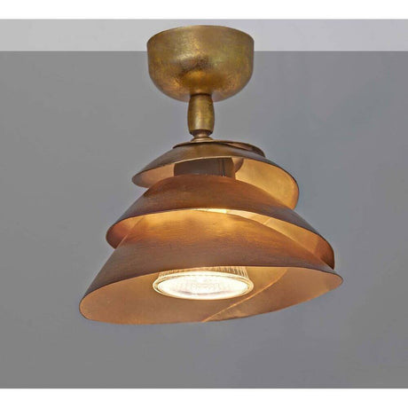 Foco de tecto Snail Ferro Dourado – elegante e moderna luminária de teto em ferro com acabamento dourado.