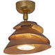 Deckenstrahler Snail Eisen Gold mit elegantem Design und warmem Licht.