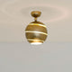 Deckenleuchte Suopare Eisen Gold in runder Form mit sanftem Licht und stilvollem Design.