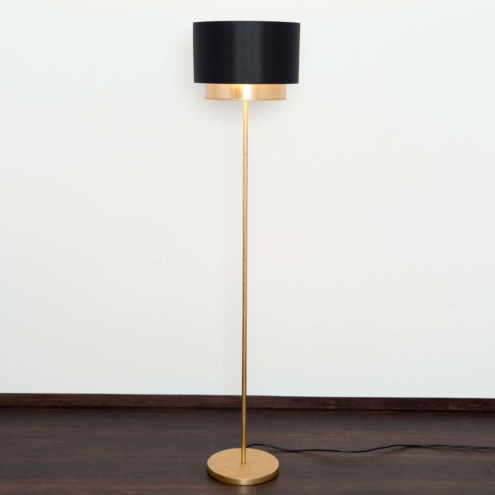 Lampe debout Mattia autour du fer or noir