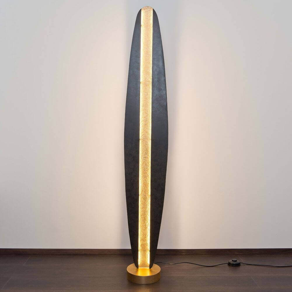 Stehleuchte Simbolo Eisen Braun-Schwarz-Gold