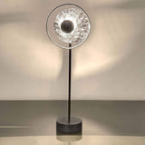 Lampa stołowa satelitarna żelaza czarne srebro
