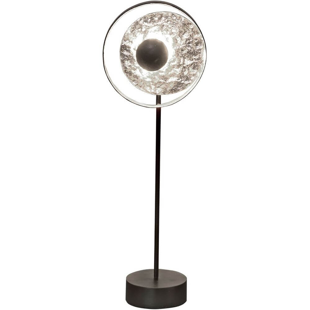 Lampa stołowa satelitarna żelaza czarne srebro