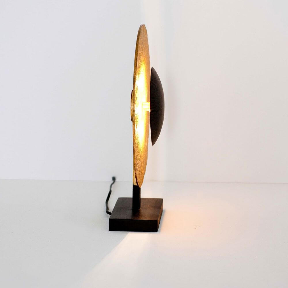 Tischleuchte 4-flammig Eclipse Klein Eisen Braun-Gold
