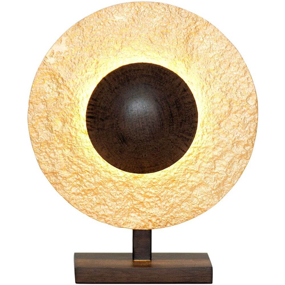 Tischleuchte 4-flammig Eclipse Klein Eisen Braun-Gold