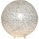 Tischleuchte Lily Grande Eisen Silber, runde Form mit filigranem Design und warmem Licht.