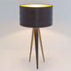 Tischleuchte Petra Eisen Braun-Schwarz-Gold mit modernem Design und eleganter Beleuchtung.