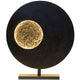 Tischleuchte Luna Rund Eisen Braun-Schwarz-Gold mit einzigartigem Design und warmem Licht.