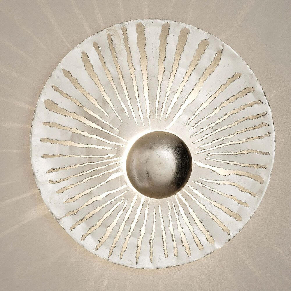 Lampa ścienna Pietro Ø 71 cm 6-sławy srebro