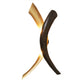 Wandleuchte 2-flammig Serpente Duetto Eisen Braun-Schwarz-Gold mit ansprechendem Design und warmem Licht.