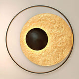 Wandleuchte 3-flammig Satellite Eisen Gold-Braun-Schwarz