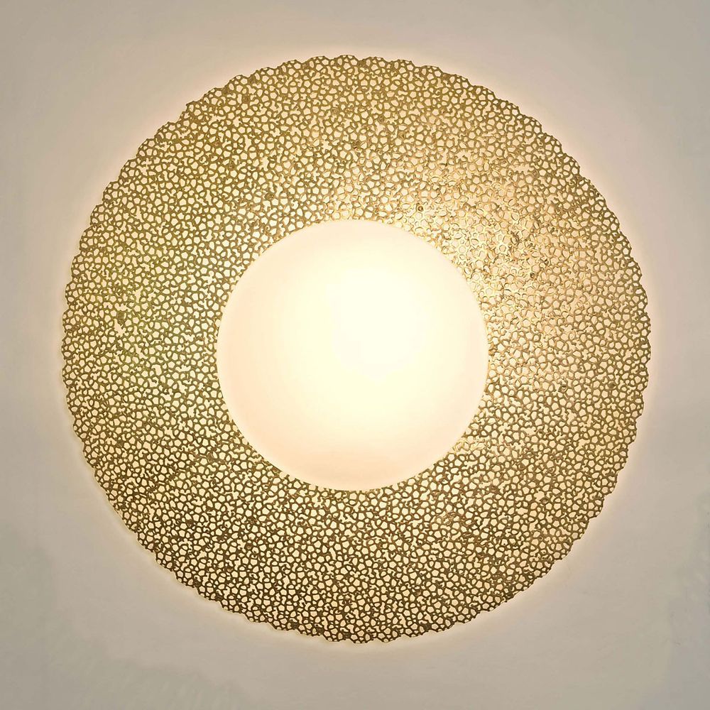 Væglampe 2-flamme 90 cm Utopistico Grande Iron-Glass Gold
