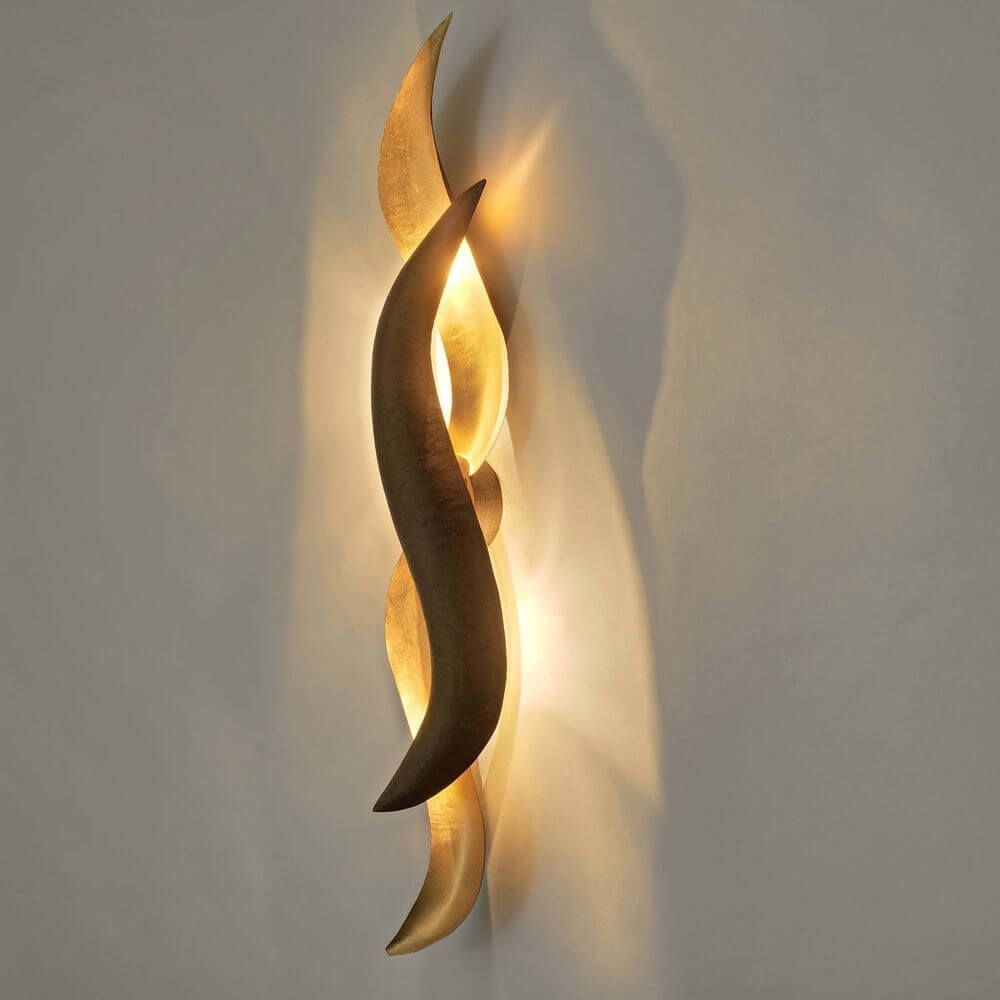 Wandleuchte 4-flammig Corallo Eisen Braun-Schwarz-Gold