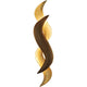 Wandleuchte 4-flammig Corallo Eisen Braun-Schwarz-Gold in elegantem, geschwungenem Design.