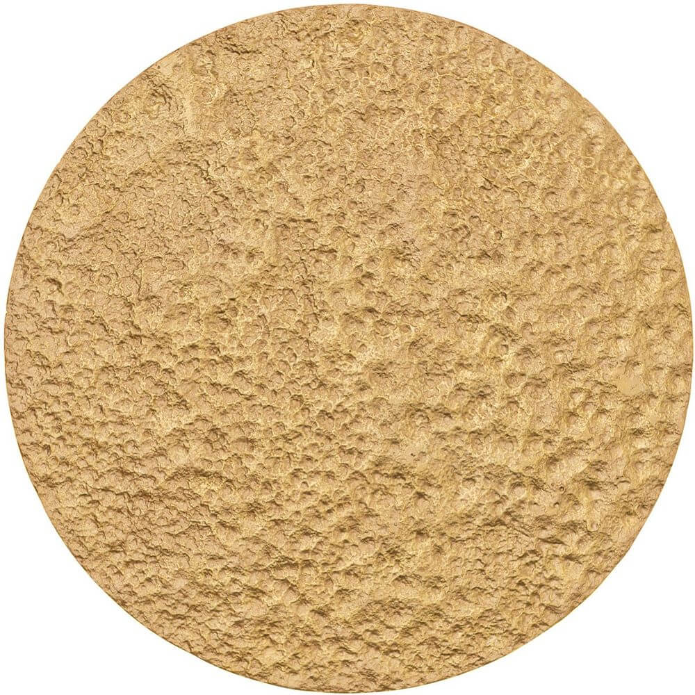Wandleuchte Meteor Eisen Gold - Detailansicht der goldenen Oberfläche mit strukturierter Textur.
