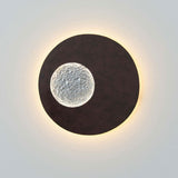 Lampa ścienna luna wokół małego żelaznego, czarnego srebra