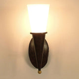 Wall lamp Torcia Cono iron-glass brown-black-gold