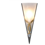 Wandleuchte Giglio Due Eisen-Glas Braun-Schwarz-Gold
