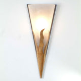 Wandleuchte Luce Eisen-Glas Braun-Schwarz-Gold