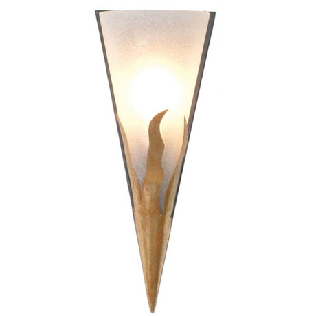 Væglampe Luce jern-glas brun-sort-guld med elegant design og varmt lys.