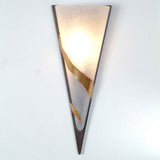 Wandleuchte Giglio Uno Eisen-Glas Braun-Schwarz-Gold