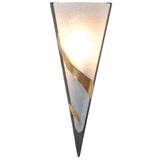 Wandleuchte Giglio Uno Eisen-Glas Braun-Schwarz-Gold